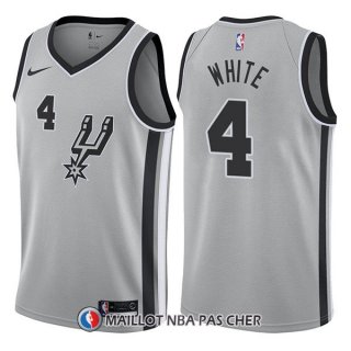 Maillot San Antonio Spurs Derrick White Statement 4 2017-18 Gris
