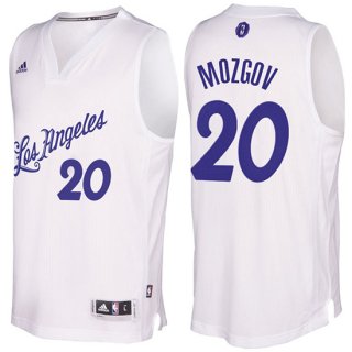 Maillot Navidad 2016 Timofey Mozgov Lakers 20 Blanc
