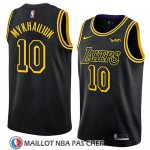 Maillot Los Angeles Lakers Sviatoslav Mykhailiuk No 10 Ciudad 2018 Noir