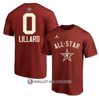 Maillot Manche Courte All Star 2024 Damian Lillard Rouge
