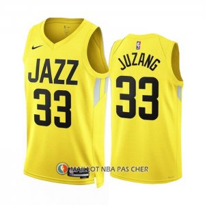 Maillot Utah Jazz Johnny Juzang NO 33 Icon 2022-23 Jaune