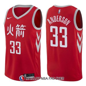 Maillot Houston Rockets Ryan Anderson Ciudad 33 2017-18 Rouge