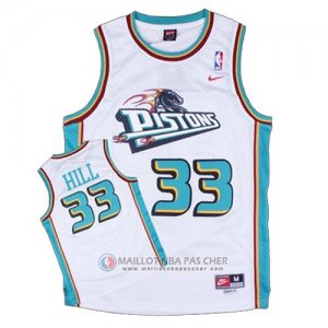 Maillot Detroit Pistons Hill #33 Blanc