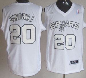 Maillot Ginobili San Antonio Spurs #20 Blanc