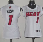 Maillot Femme de Bosh Miami Heat #1 Blanc