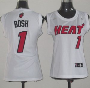 Maillot Femme de Bosh Miami Heat #1 Blanc