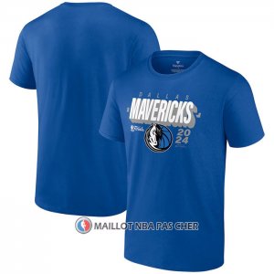 Maillot Manche Courte Dallas Mavericks 2024 NBA Finals Box Out Bleu