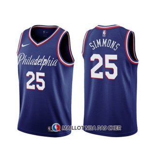 Maillot Philadelphia 76ers Ben Simmons Ville 2019-20 Bleu