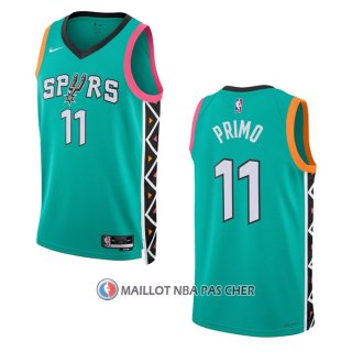 Maillot San Antonio Spurs Joshua Primo NO 11 Ville 2022-23 Vert