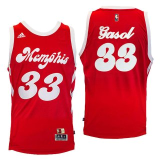 Maillot Retro Grizzlies Gasol 33 Rouge