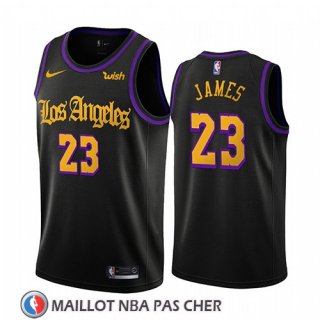 Maillot Los Angeles Lakers Lebron James Ville 2019-20 Noir