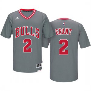 Maillot Manga Cort Jerian Grant Bulls 2 Gris