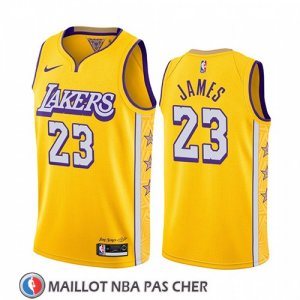 Maillot Los Angeles Lakers Lebron James Ville 2019-20 Jaune