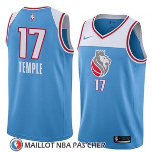 Maillot Sacramento Kings Garrett Temple No 17 Ciudad 2018 Bleu