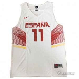 Maillot Rubio Espana 2014 #11 Blanc