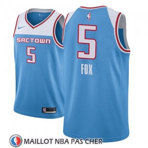 Maillot Sacramento Kings De'aaron Fox No 5 Ciudad 2018-19 Bleu