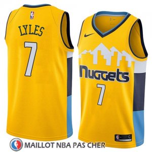 Maillot Denver Nuggets Trey Lyles No 7 Statement 2018 Jaune
