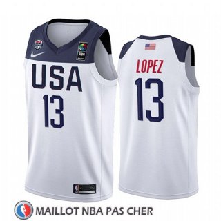 Maillot USA Brook Lopez 2019 FIBA Basketball World Cup Blanc