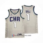Maillot Charlotte Hornets Lamelo Ball NO 1 Ville Edition Gris