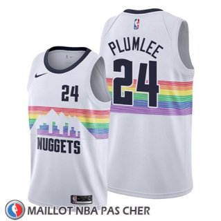 Maillot Denver Nuggets Mason Plumlee Ville Edition Blanc