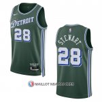 Maillot Detroit Pistons Isaiah Stewart NO 28 Ville 2022-23 Vert