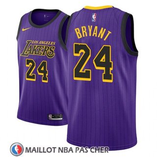 Maillot Los Angeles Lakers Kobe Bryant No 24 Ciudad 2018 Volet