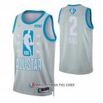 Maillot All Star 2022 Charlotte Hornets Lamelo Ball NO 2 Gris