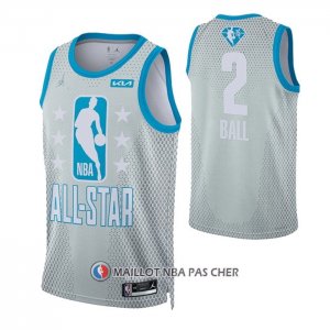 Maillot All Star 2022 Charlotte Hornets Lamelo Ball NO 2 Gris