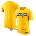 Maillot Manche Courte Golden State Warriors Practice Performance 2022-23 Jaune