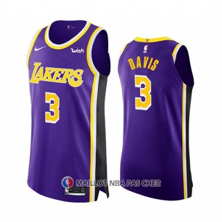 Maillot Los Angeles Lakers Anthony Davis NO 3 Statement Authentique Volet