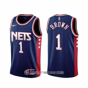 Maillot Brooklyn Nets Bruce Brown NO 1 Ville 2021-22 Bleu