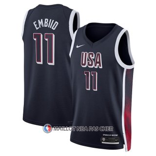 Maillot USA 2024 Joel Embiid NO 11 Bleu
