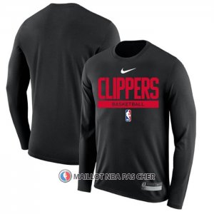 Maillot Manches Longues Los Angeles Clippers Practice Performance 2022-23 Noir