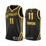 Maillot Golden State Warriors Klay Thompson NO 11 Ville 2023-24 Noir