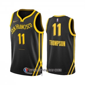 Maillot Golden State Warriors Klay Thompson NO 11 Ville 2023-24 Noir