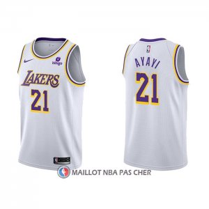 Maillot Los Angeles Lakers Joel Ayayi NO 21 Association 2021-22 Blanc