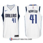 Maillot Dallas Mavericks Dirk Nowitzki 41 2017-18 Blanc
