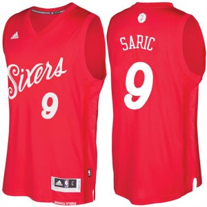 Maillot Navidad 2016 76ers Dario Saric 9 Rouge