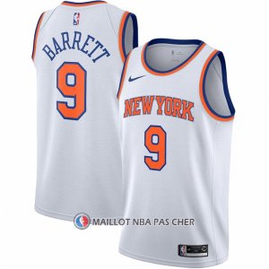 Maillot New York Knicks Rj Barrett NO 9 Association Blanc