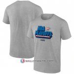Maillot Manche Courte Oklahoma City Thunder 2024 NBA Playoffs Gris