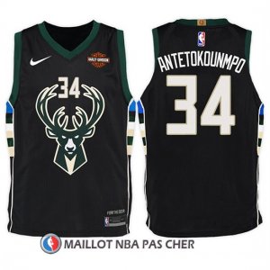 Maillot Enfant Milwaukee Bucks Giannis Antetokounmpo Statement Harlry 2017-18 34 Noir
