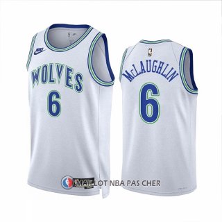 Maillot Minnesota Timberwolves Jordan Mclaughlin NO 6 Classic 2023-24 Blanc