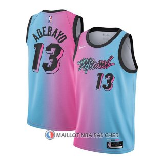Maillot Miami Heat Bam Adebayo Ville 2020-21 Bleu Rosa