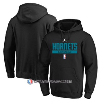 Veste a Capuche Charlotte Hornets Practice Performance 2022-23 Noir