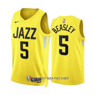 Maillot Utah Jazz Malik Beasley NO 5 Icon 2022-23 Jaune