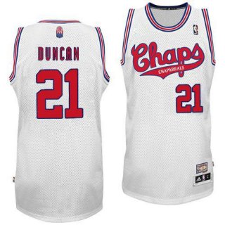 Maillot ABA de Duncan San Antonio Spurs #21 Blanc