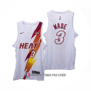 Maillot Miami Heat Dwyane Wade Fashion Royalty Blanc