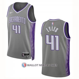 Maillot Sacramento Kings Trey Lyles NO 41 Ville 2022-23 Gris