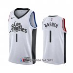 Maillot Los Angeles Clippers James Harden NO 1 Ville 2019-20 Blanc