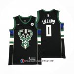 Maillot Milwaukee Bucks Damian Lillard NO 0 Statement 2018-19 Noir